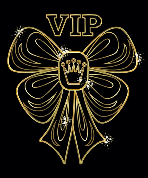 VIP-золота вітальна листівка, векторна ілюстрація — стоковий вектор