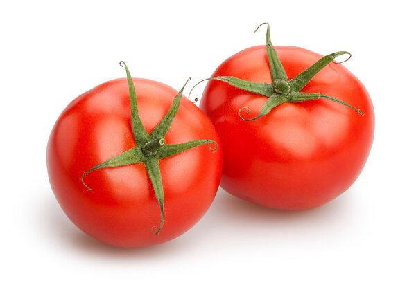 Red tomatoes, isolated