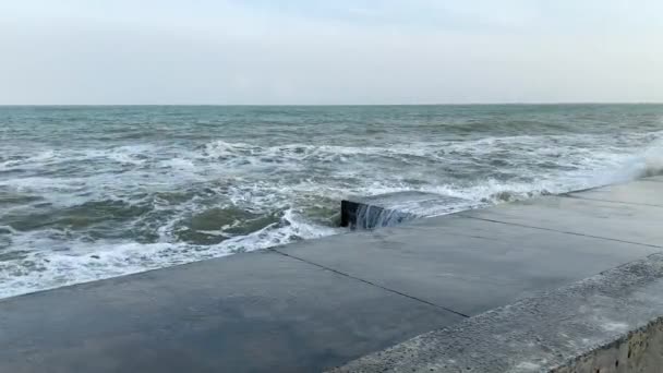 Odessa Ucraina Tempesta Mare Nero — Video Stock