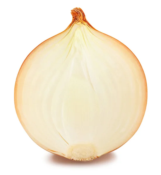 Sliced Onions Path Isolated White — Stock Photo, Image