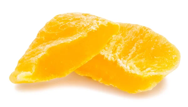 Odizolowana Suszona Ścieżka Mango Plasterkach — Zdjęcie stockowe