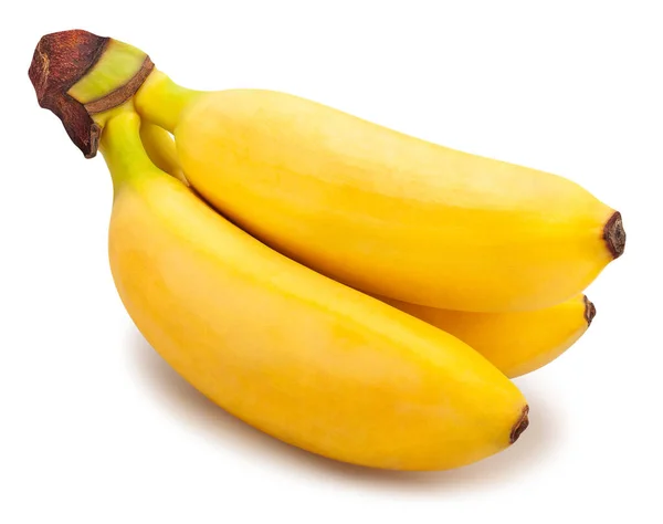 Baby Banan Väg Isolerad Vit — Stockfoto