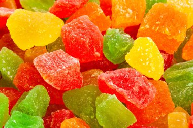 renkli meyveli makro yakın plan.