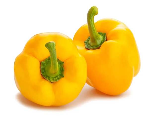 Yellow Bell Pepper Path Isolated White — 스톡 사진