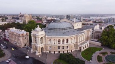 Odessa Ukrayna opera drone Skyline görüntüsü
