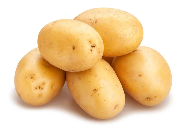 Sentiero Delle Patate Bianche Isolato Bianco — Foto Stock