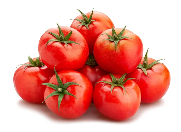 Rosa Tomatenpfad Isoliert Auf Weiß Stockbild