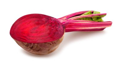 Dilimlenmiş pancar yolu beyazda izole edildi