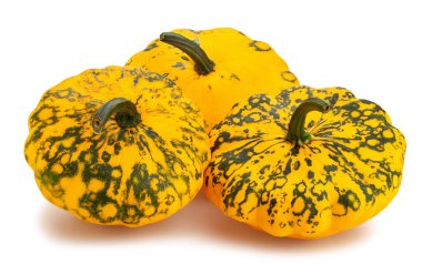 pattypan kabak yolu beyaz üzerinde izole