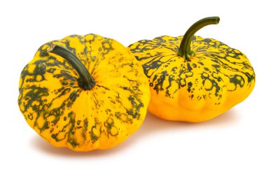 pattypan kabak yolu beyaz üzerinde izole