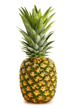 yeşil ananas yolu beyaz üzerinde izole