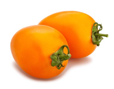 turuncu erik domates yolu beyaz üzerinde izole