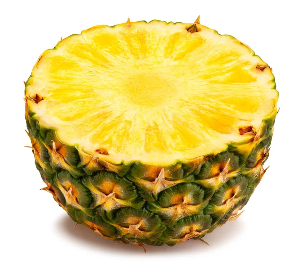 Gesneden Groene Ananas Pad Geïsoleerd Wit — Stockfoto