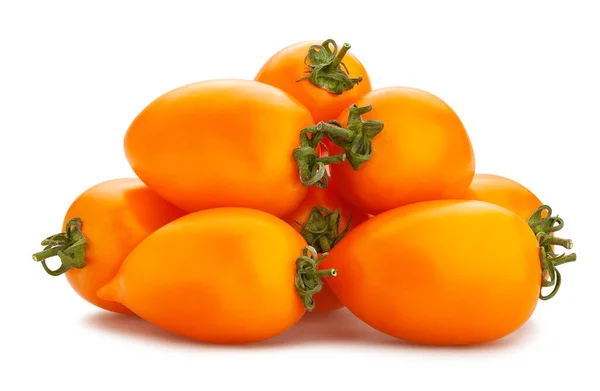 Orange Plommon Tomat Väg Isolerad Vit — Stockfoto