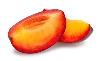 kırmızı erik yolu beyaz üzerinde izole