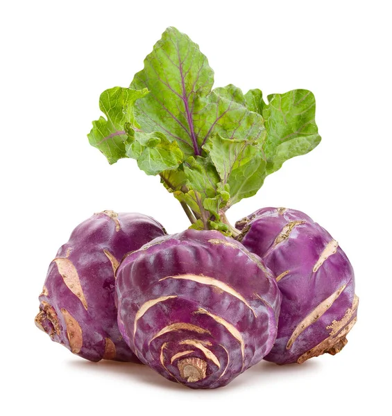 Kohlrabiweg Isoliert Auf Weißem Grund — Stockfoto