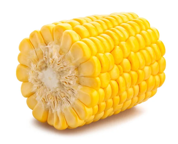 Sliced Corn Path Isolated White — Stock Photo, Image