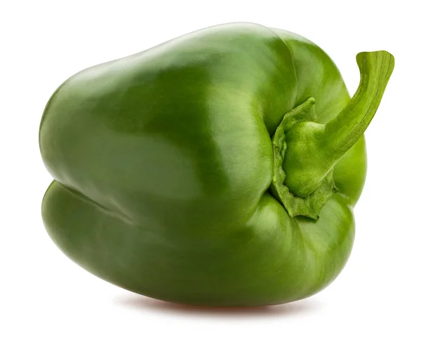Grüne Paprika Pfad Isoliert Auf Weiß — Stockfoto