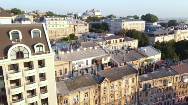 Odessa Ucrania Antigua Arquitectura Largo Colina Polaca Deribasovskaya Calle Comenzando — Vídeo de stock