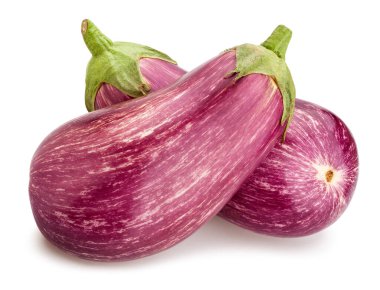 Çizgili patlıcan yolu beyazda izole edildi