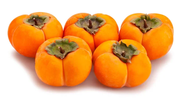 Kinglet Persimmons Pad Geïsoleerd Wit — Stockfoto