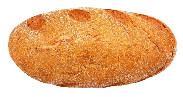 Kahverengi Ekmek Yolu Beyaz Üst Görünümde Izole Edildi — Stok fotoğraf