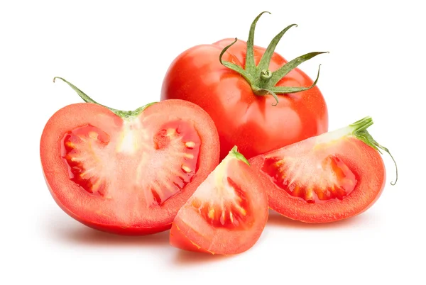 Tomates en rodajas aislados —  Fotos de Stock