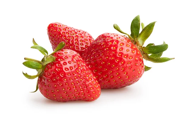 Groupe de fraises isolé — Photo