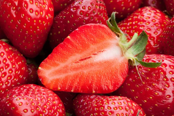 Macro gros plan fraises — Photo