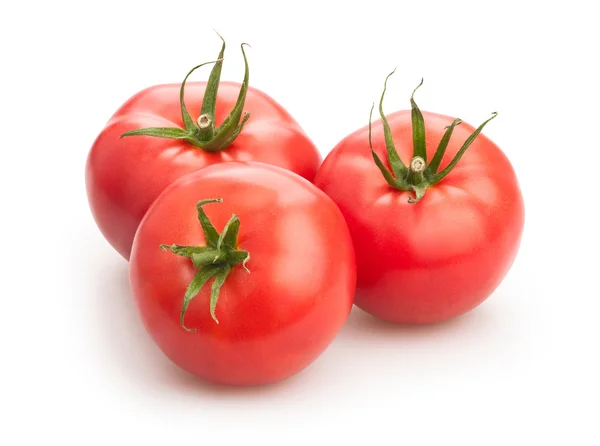 Grupa pomidory na białym tle — Zdjęcie stockowe
