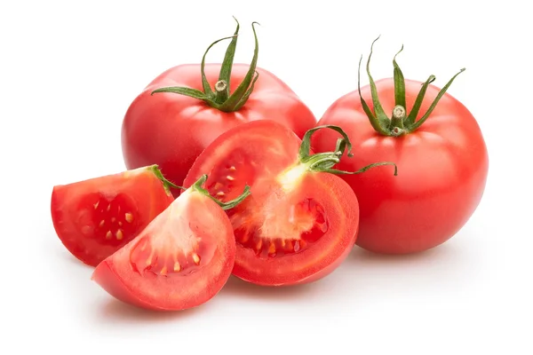 Tomaten groep geïsoleerd — Stockfoto