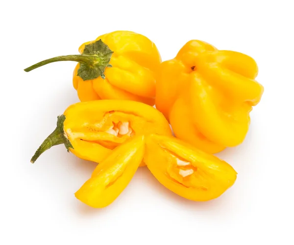 Gele chilipepertjes — Stockfoto