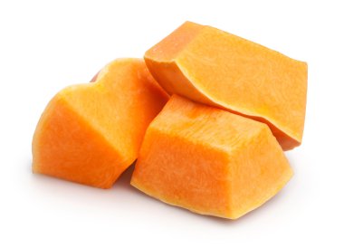 sliced pumpkin isolated