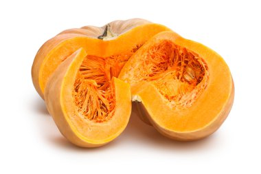 sliced pumpkin isolated