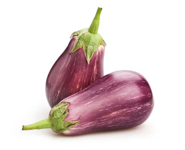 Eggplantor isolerade på vitt — Stockfoto