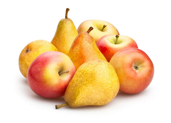 Apples and pears isolated