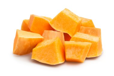 sliced pumpkin isolated