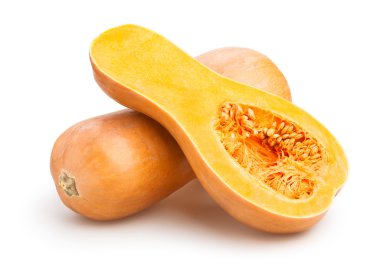Butternut squashes isolated