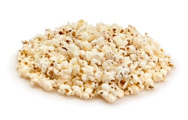 Patlamış mısır beyaza izole edilmiş