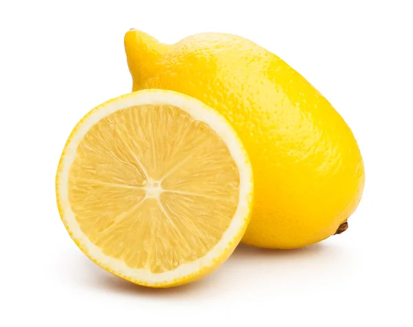 Limones enteros y cortados — Foto de Stock