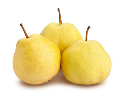 chinese nashi pear path isolated on white