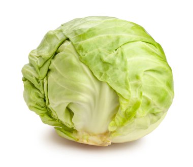 Beyaz lahana yolu beyazda izole edilmiş.