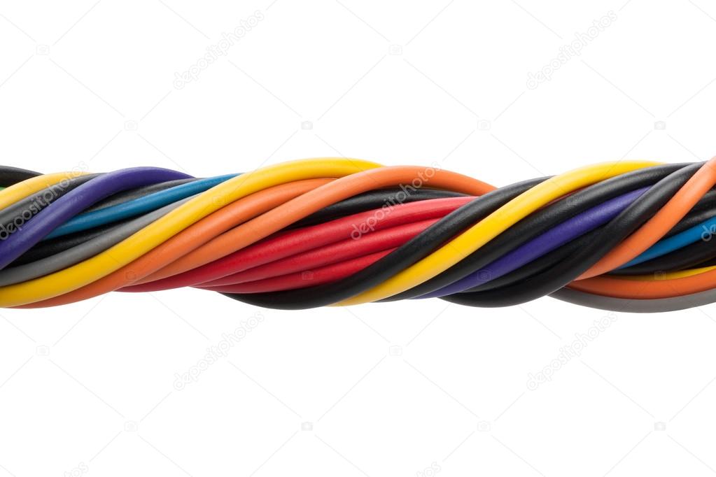 twisted colorful wires