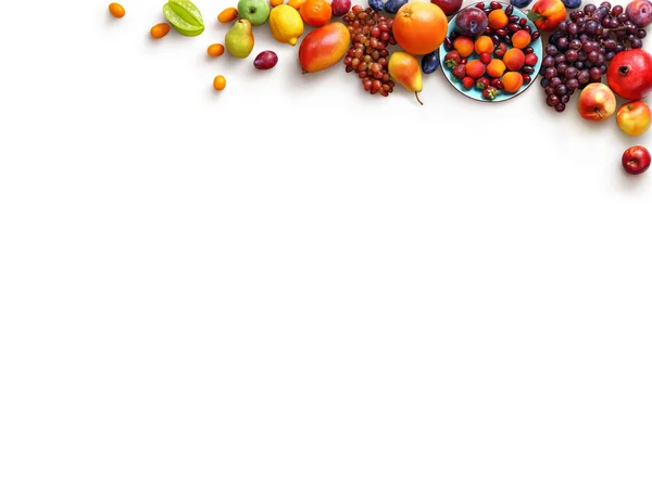 Healthy fruits background. Studio photo of different fruits