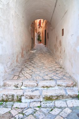 Ara sokakta. Kısrak başına polignano. Puglia. İtalya. 