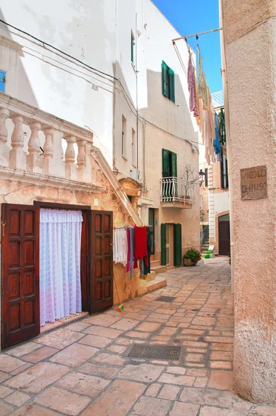 En gränd. Polignano är ett sto. Apulien. Italien. — Stockfoto