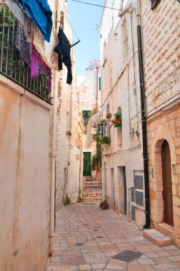 Ara sokakta. Kısrak başına polignano. Puglia. İtalya. 