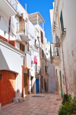 Alleyway. Polignano bir kısrak. Puglia, İtalya. 