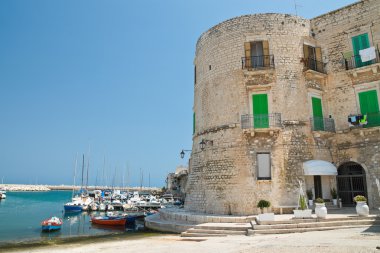 giovinazzo panoramik manzaralı. Puglia. İtalya. 
