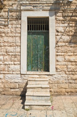 Ahşap kapı. Molfetta. Puglia. İtalya. 